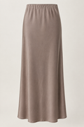 FALDA MIDI SATINADA SEINOVE TAUPE