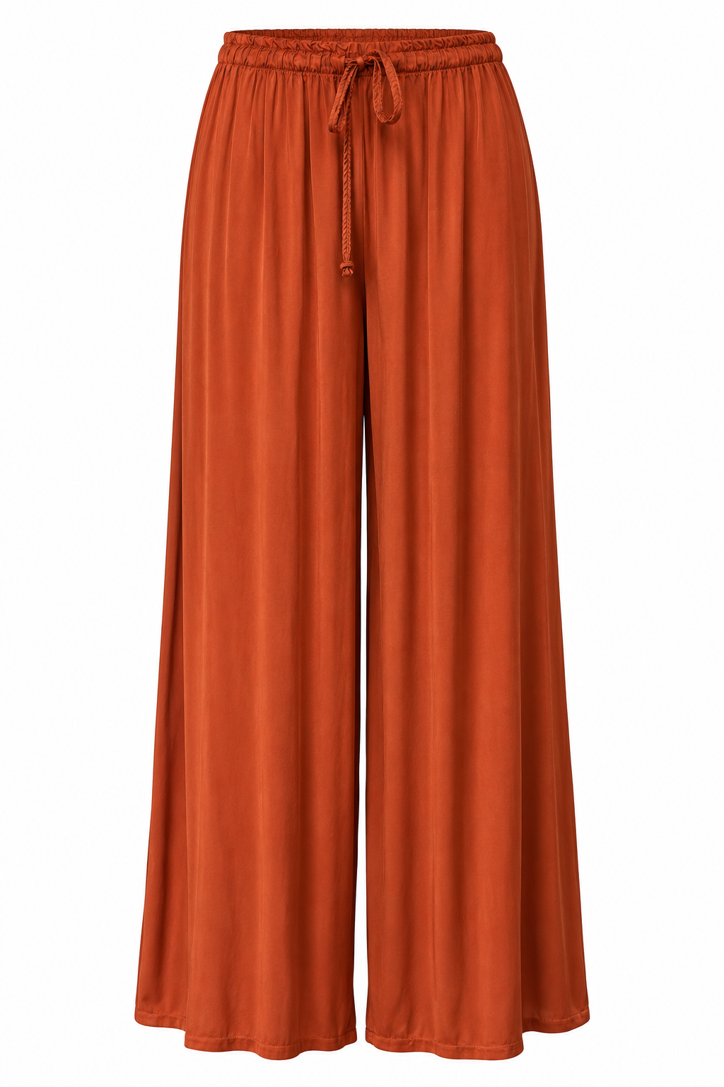PANTALONES ANCHO SATINADO NARANJA
