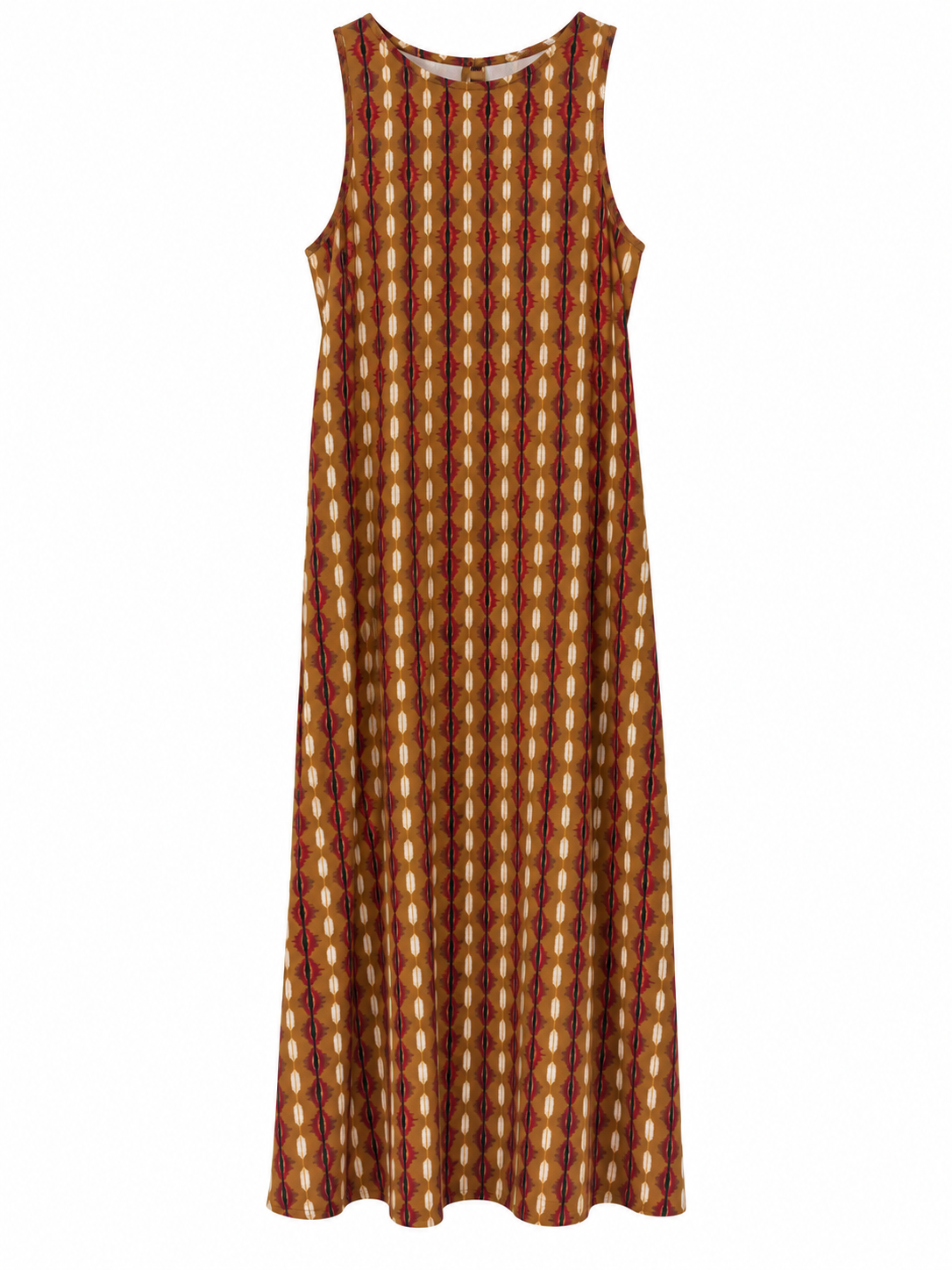VESTIDO ESTAMPADO MOSTAZA SEINOVE