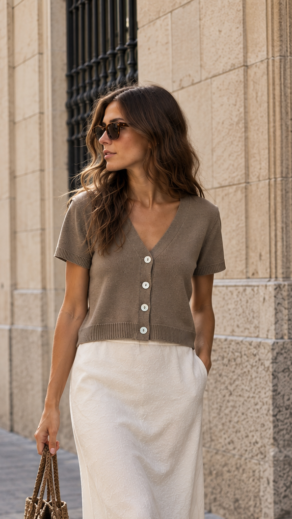 CHAQUETA CORTA SEINOVE MARRON