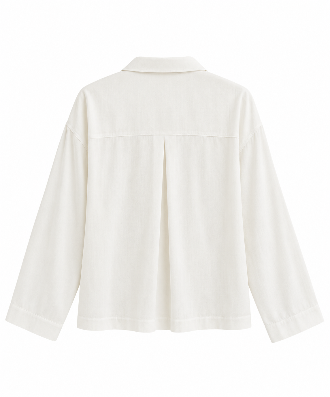 CAMISA MANGA LARGA CUELLO CAMISERO BLANCA