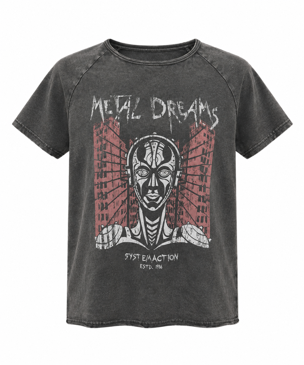 CAMISETA PRINT MANGA RENGLANT GRIS OSCURO