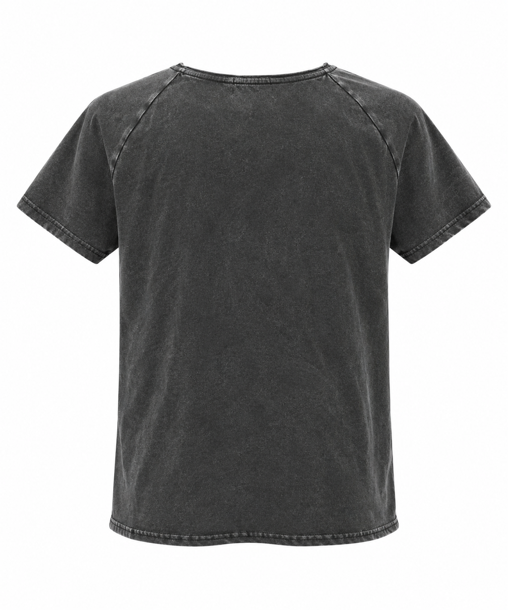 CAMISETA PRINT MANGA RENGLANT GRIS OSCURO