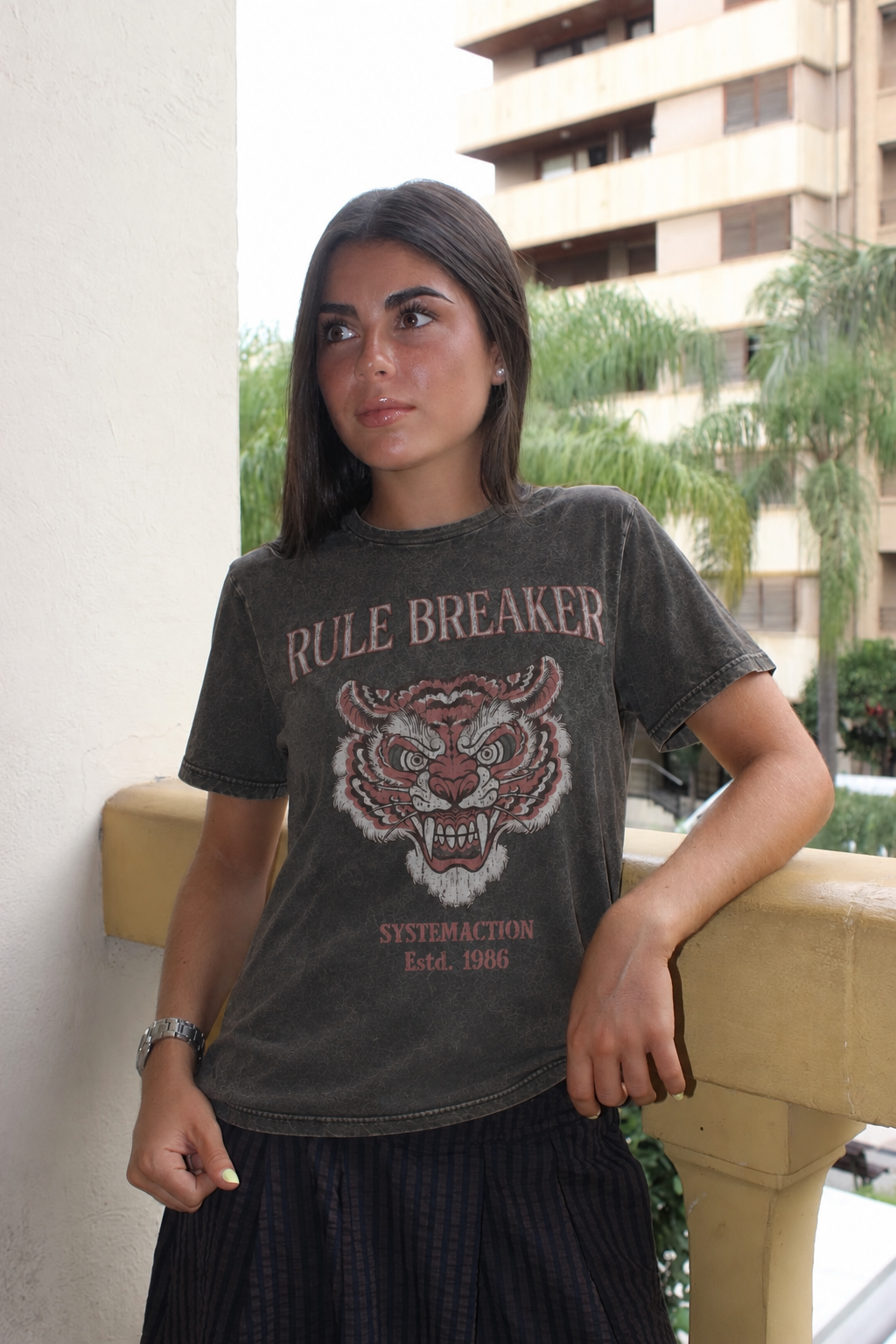 CAMISETA MANGA CORTA PRINT TIGRE