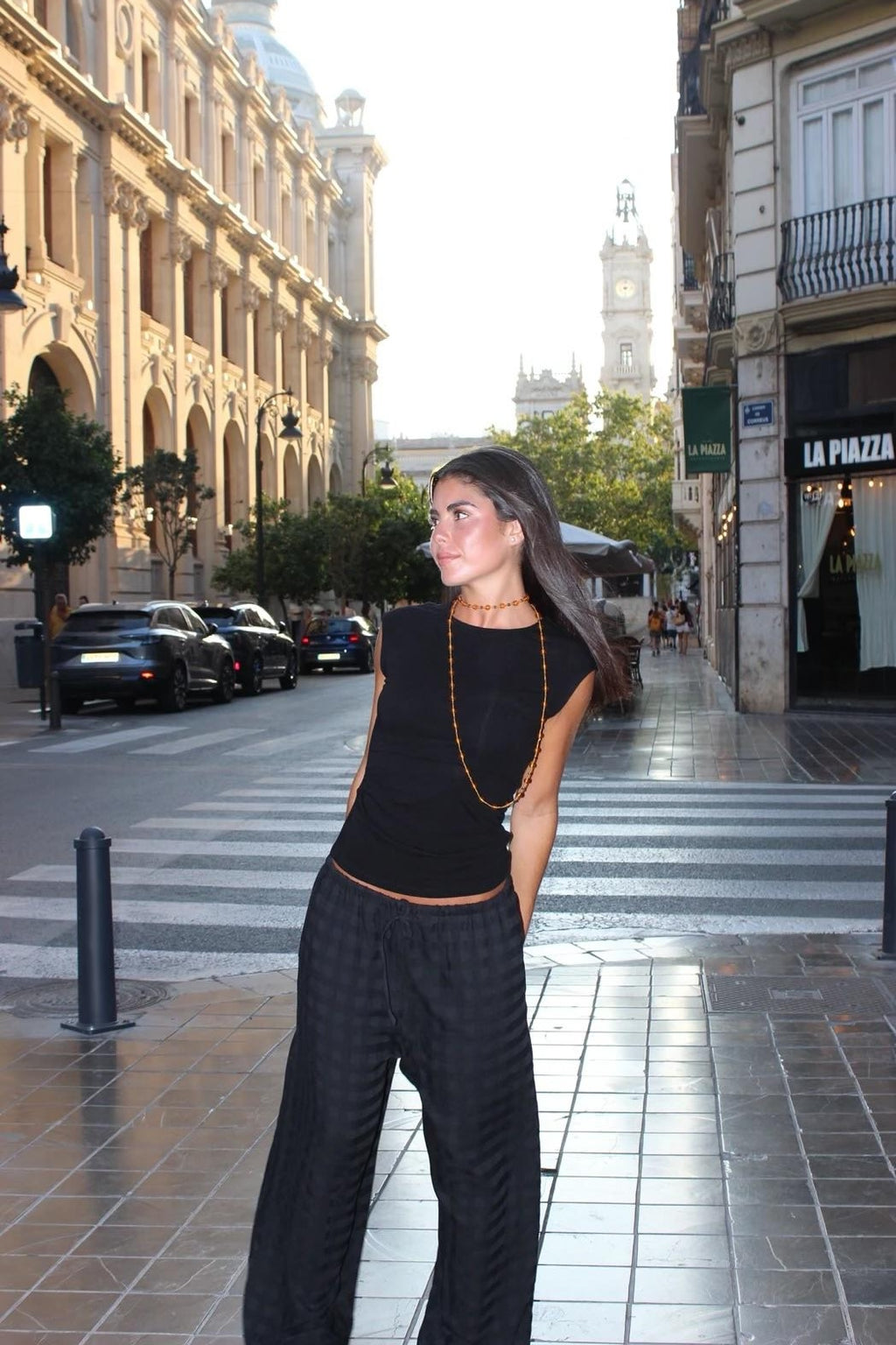 PANTALON LOGAN BLACK CHECKS