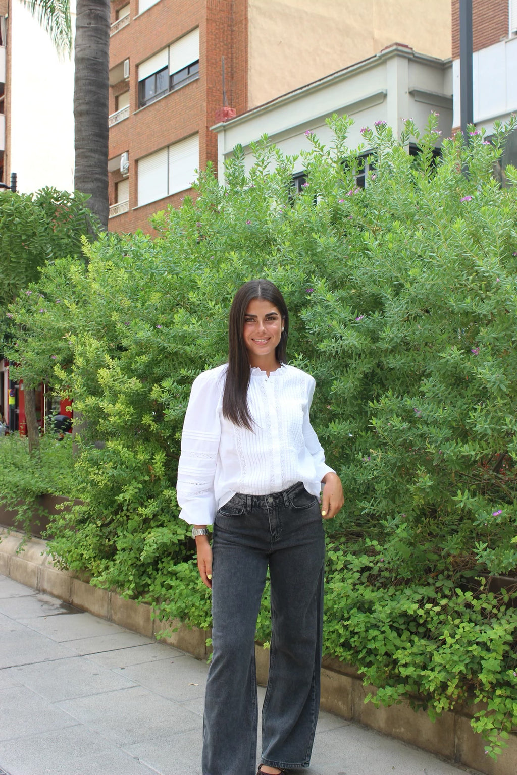 PANTALON DENIM FLUIDO NEGRO