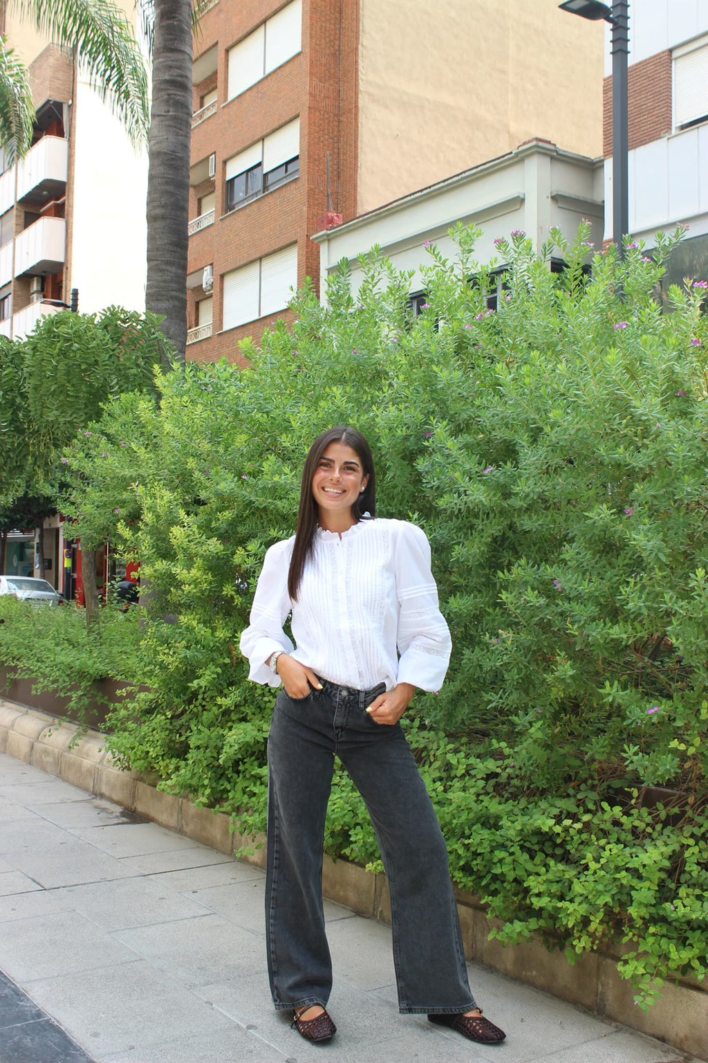PANTALON DENIM FLUIDO NEGRO